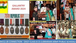 Gallantry Awards 2024  President Dropadi Murmu Presents Awards in Defence Investiture Ceremony [upl. by Duggan]