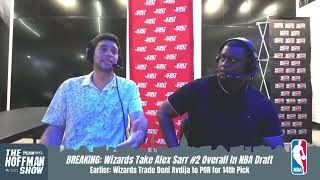 Instant Reaction Wizards Draft Alex Sarr 2 Overall in NBA Draft [upl. by Oramug]