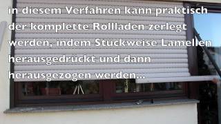 Rolladen Lamellen austauschen ohne Deckel zu öffnen Option 2 Neubau Rollladen 9 [upl. by Hester]