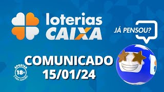 Loterias CAIXA Quina Super Sete Lotofácil e mais 15012024 [upl. by Endys]