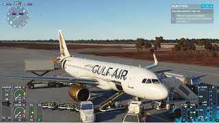 Takeoff from Sialkot international airport Gulf Air Airbus A320 Neo [upl. by Leisha]