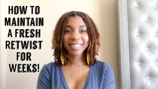 How To Maintain A Fresh Retwist For Weeks 3 Simple Tips [upl. by Atinna612]