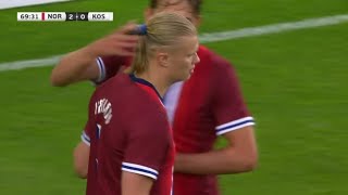 Erling Haaland Goals Double Norway vs Kosovo 30 Goals ResultsHighlights2024 Friendly Match [upl. by Haronid]