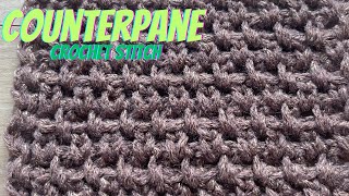 49  Counterpane Crochet Stitch Tutorial  500 Crochet Stitches [upl. by Nevram]