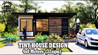 TINY HOUSE DESIGN 4x8 Meters 32sqm [upl. by Saito]