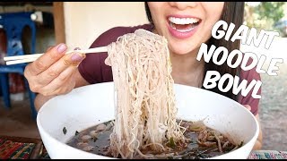 Giant NOODLES Mukbang ASMR  SASASMR ก๋วยเตี๋ยวชามยักษ์ [upl. by Notneb]