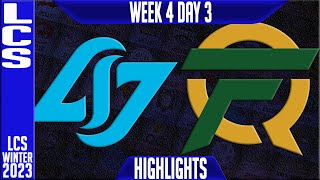 CLG vs FLY Highlights  LCS Winter 2023 W4D3  Counter Logic Gaming vs FlyQuest [upl. by Sudnac]