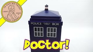 Doctor Who Tardis Lights and Sounds Cookie Jar amp Jammie Dodgers amp Bonus Visit by K9 [upl. by Nytram170]