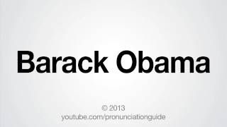 How to Pronounce Barack Obama [upl. by Silber]