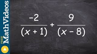 The easy way to determine the lcd of two rational expressions and use it to find the sum [upl. by Lalaj885]