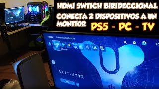 Conectar PS5 a Varios Monitores o TV  Switch para Conectar Varios Dispositivos [upl. by Nerb]