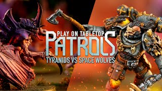 Space Wolves vs Tyranids 40k Combat Patrol sized Battle Report [upl. by Liamaj]