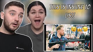 British Couple Reacts to BRITISH people shoot GUNS for the first time 😵 [upl. by Florella895]