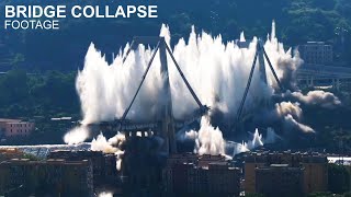 Italian Bridge Collapses Gets Demolished  Last Moments [upl. by Orelie]