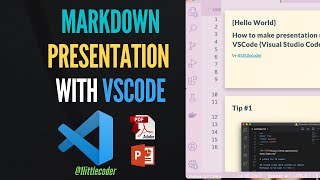 VSCode Tutorial Create slide deck presentation with Markdown on Visual Studio Code [upl. by Barris]