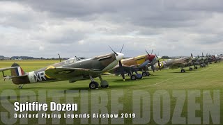 Spitfire Dozen  Duxford Flying Legends Airshow 2019 [upl. by Conrado]