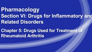 Pharmacologykaplansection sixchapter5 drug used rhumatoid kaplan medicineusmlepharmacology [upl. by Fairman]