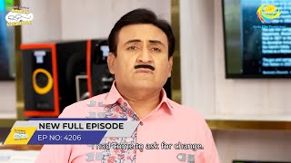 FULL EPISODE 4206 Jethalal ko Hua Nuksan  Taarak Mehta Ka Ooltah Chashmah [upl. by Leachim]