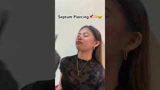 Septum Piercing piercings shortvideo reels trending viralvideo shorts short [upl. by Ycart]