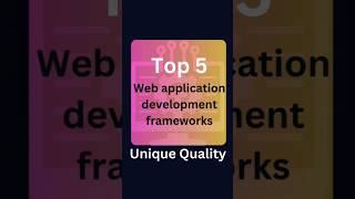 Top 5 Web Application Frameworks shorts [upl. by Lamond918]