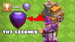 COC I PUSHED TH7 TO LEGENDS with Warden Apprentice  Trophy Push [upl. by Birdella]