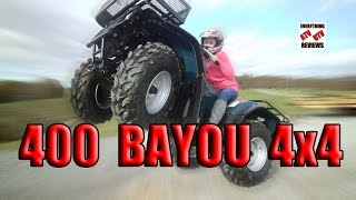 Kawasaki KLF 400 Bayou 4x4 Test Review King of the Bayous [upl. by Andriana]