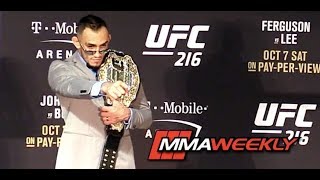 Tony Ferguson Has PostUFC 216 Championship Swagger [upl. by Goldy]