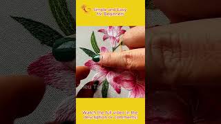 Stunning Easy Hand Embroidery Lily Tutorial for Beginners 🌸 [upl. by Ernest]