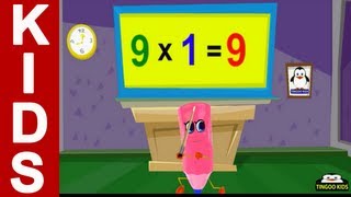 9 Times Table  kids songs amp nursery rhymes in English with lyrics [upl. by Bittner]