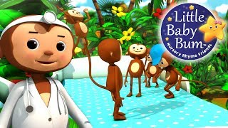 Five Little Monkeys Jumping On The Bed  Nursery Rhymes for Babies by LittleBabyBum  ABCs and 123s [upl. by Iliak736]