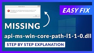 apimswincorepathl110dll Missing Error  How to Fix  2 Fixes  2021 [upl. by Bittner]