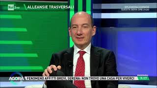 Intervento di Serena Scandellari del 14324 ad agora Rai3 sul problema degli affitti a Bologna [upl. by Arodal]