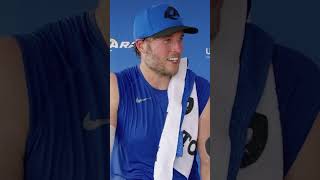 Stafford on looking up to past quarterbacks and rooting for the next generation 😎 rams nfl shorts [upl. by Anniahs]