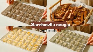 Easy Marshmello Nougat Recipe  Homemade Nougat with Marshmallows  StepbyStep Guide [upl. by Eddi330]