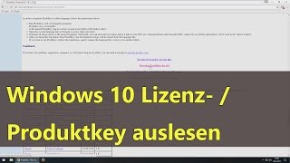 Windows 10 Lizenzschlüssel  Key auslesen [upl. by Einhorn805]