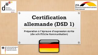 Présentation de la partie quotschriftliche Kommunikationquot EE de la certification en allemand DSD I [upl. by Amand779]