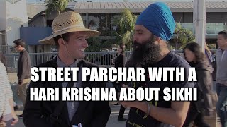 Conversation with a Hari Krishna about Sikhi  Santa Monica CA USA [upl. by Thurlow]