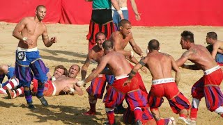 Calcio Storico Fiorentino ROSSI vs AZZURRI Florence Tuscany Italy Europe [upl. by Goodyear383]