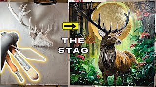 3D PAINTING of The DEER  SCULPTURE ACRYLIC amp OIL PAINTING [upl. by Brigid369]