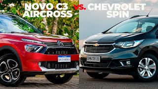 ANÁLISE CITROËN C3 AIRCROSS É MELHOR DO QUE O CHEVROLET SPIN [upl. by Ainigriv]