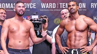 Tony Bellew vs David Haye FULL WEIGH IN amp HEATED FACE OFF  The Rematch [upl. by Mckenna]