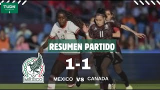 MEXICO EMPATA SIN BRILLO ANTE CANADA FEMENIL [upl. by Cruickshank]