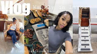 LAGOS SLIVINGflew private what an experiecekorean BBQnew braidsSHEIN haulNANO brows [upl. by Yduj]