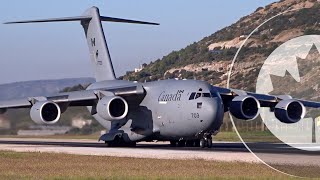 AMAZING C17 GLOBEMASTER III CLOSEUP TAKEOFF amp AMAZING ENGINE SOUND [upl. by Darcee831]