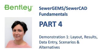 SewerGEMSSewerCAD Fundamentals Part 4 Demonstration 1 Layouts and Data Entry [upl. by Jorie]