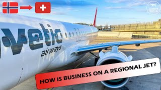 4K  TRIP REPORT  BUSINESS CLASS  HELVETIC AIRWAYS EMBRAER E195E2  OSLZRH ✈ [upl. by Else]