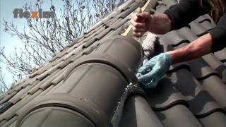 Flexim quothoekkeper constructiequot  Flexim Roof Mortar quotinstalling hipsquotmp4 [upl. by Ahsienel]