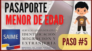 👉PAGO DE PASAPORTE VENEZOLANO 🔞MENOR DE EDAD SIN CEDULA  2022 [upl. by Xineohp]