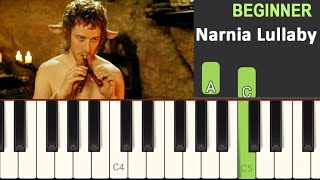 Narnia Soundtrack  Narnia Lullaby SLOW EASY PIANO TUTORIAL How to play piano [upl. by Amii]