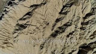 Lacustrine ancient lake deposits in Spiti Valley  clay and silt formed by running water [upl. by Reace]